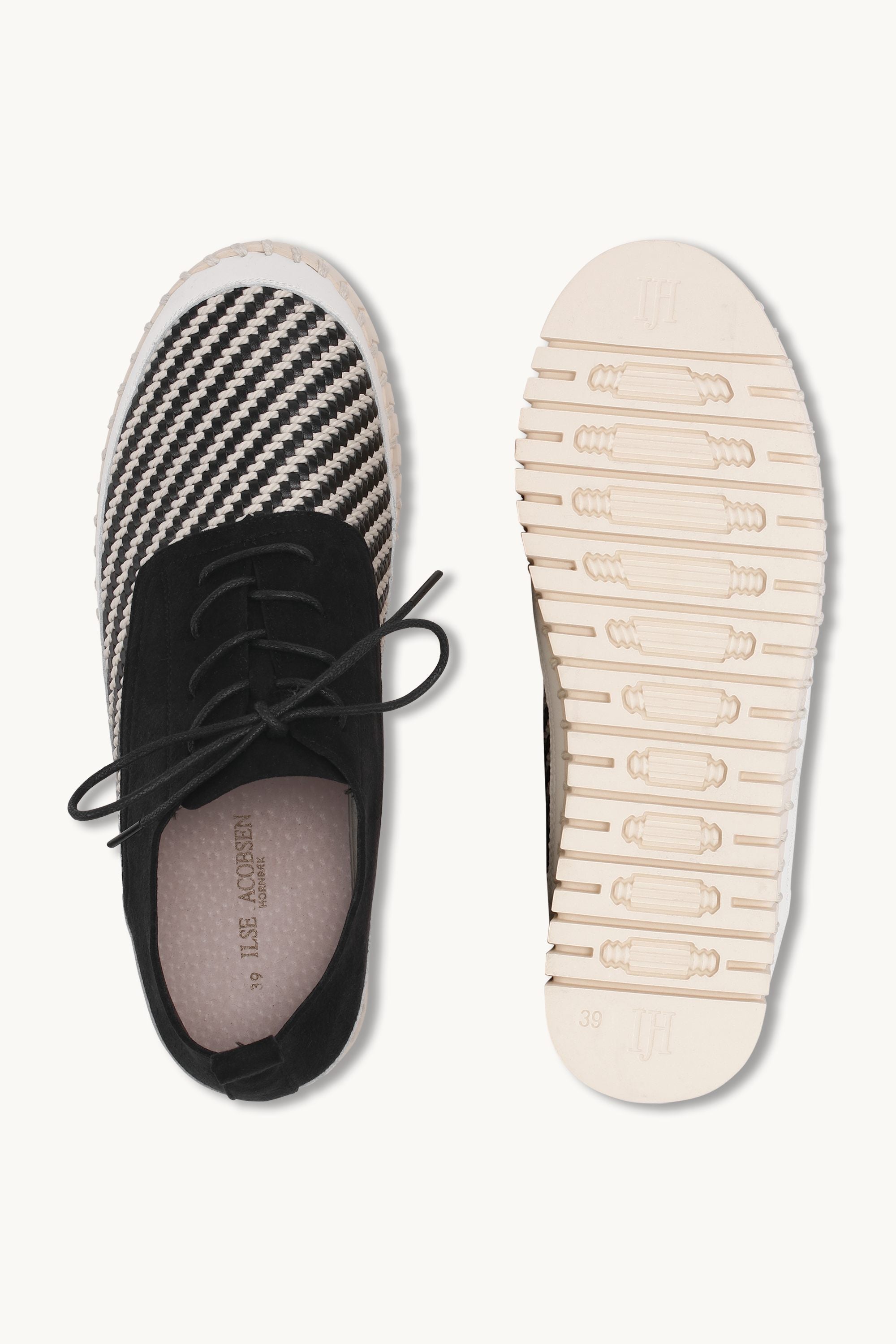 Tulip Sko Med Snørebånd - Black