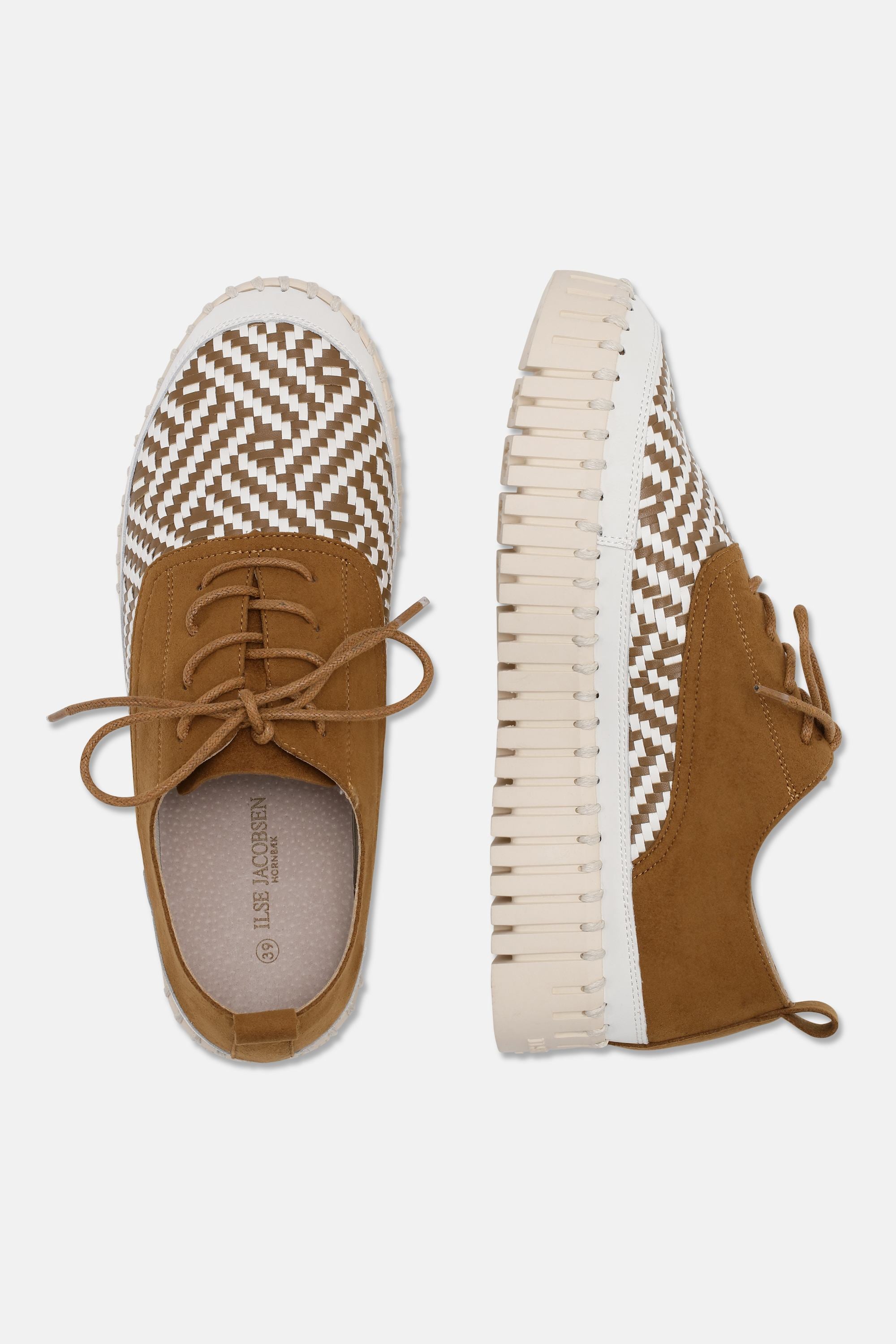 Tulip Sko Med Snørebånd - Cashew