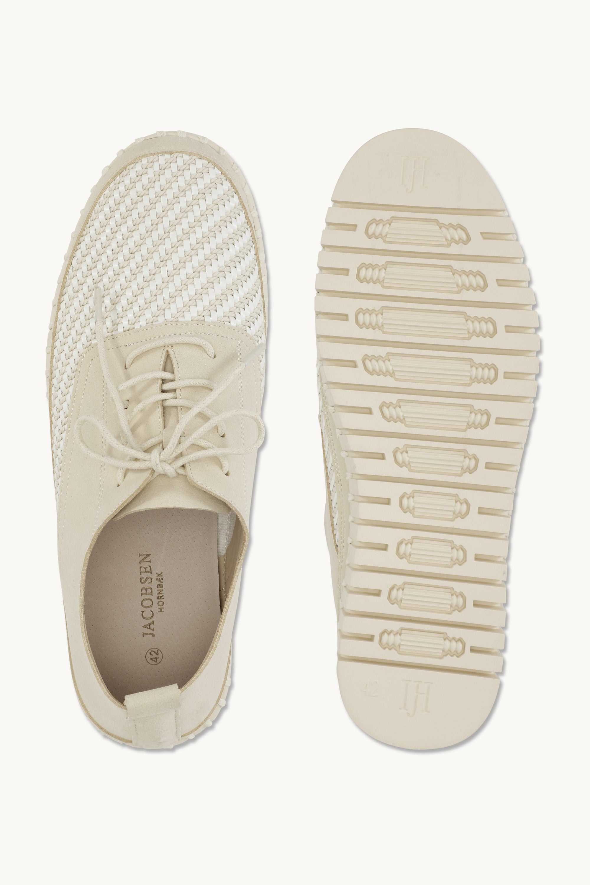 Herresko Med Snørebånd - Kit Pearled Ivory