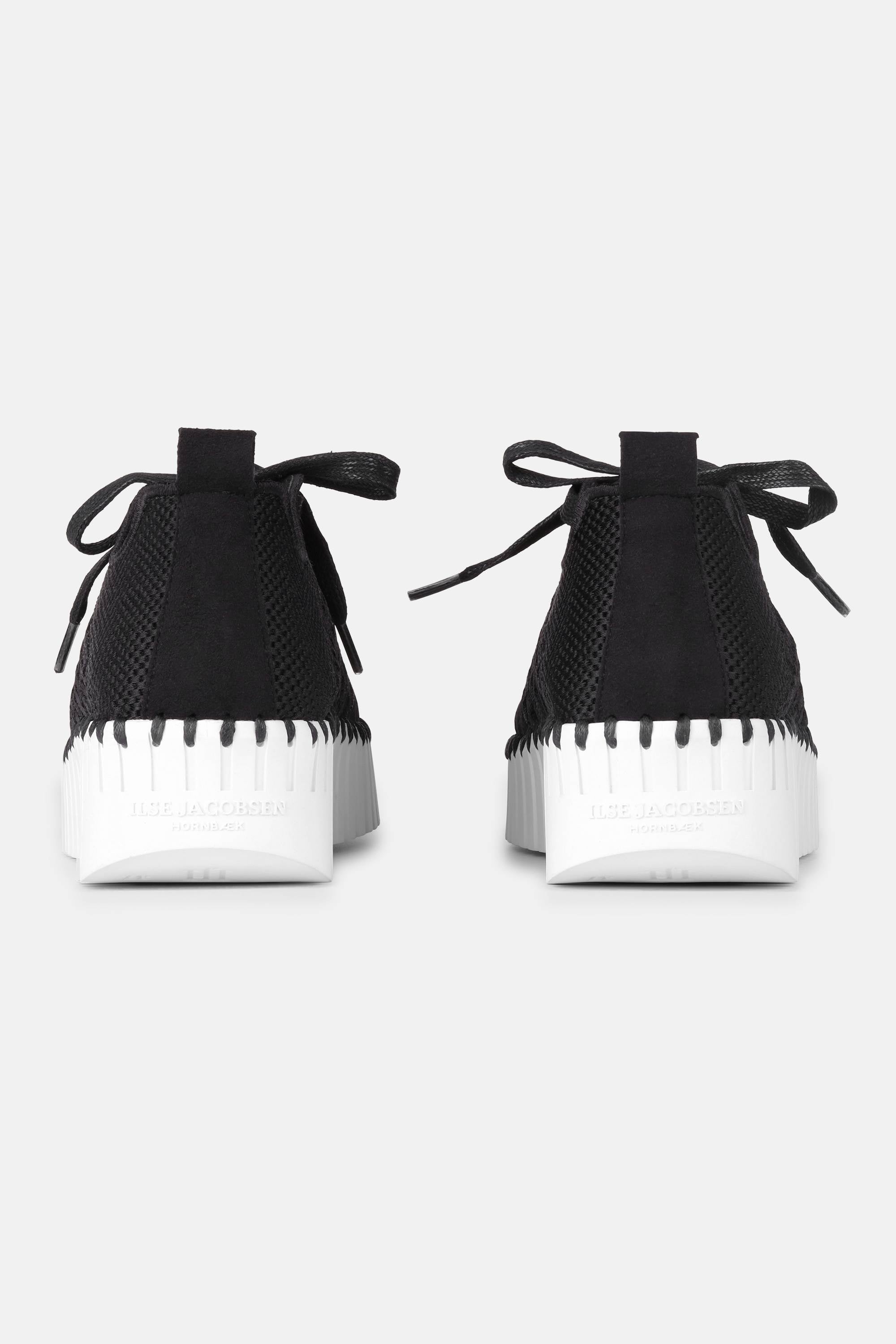 Tulip Sko Med Snørebånd - Black White