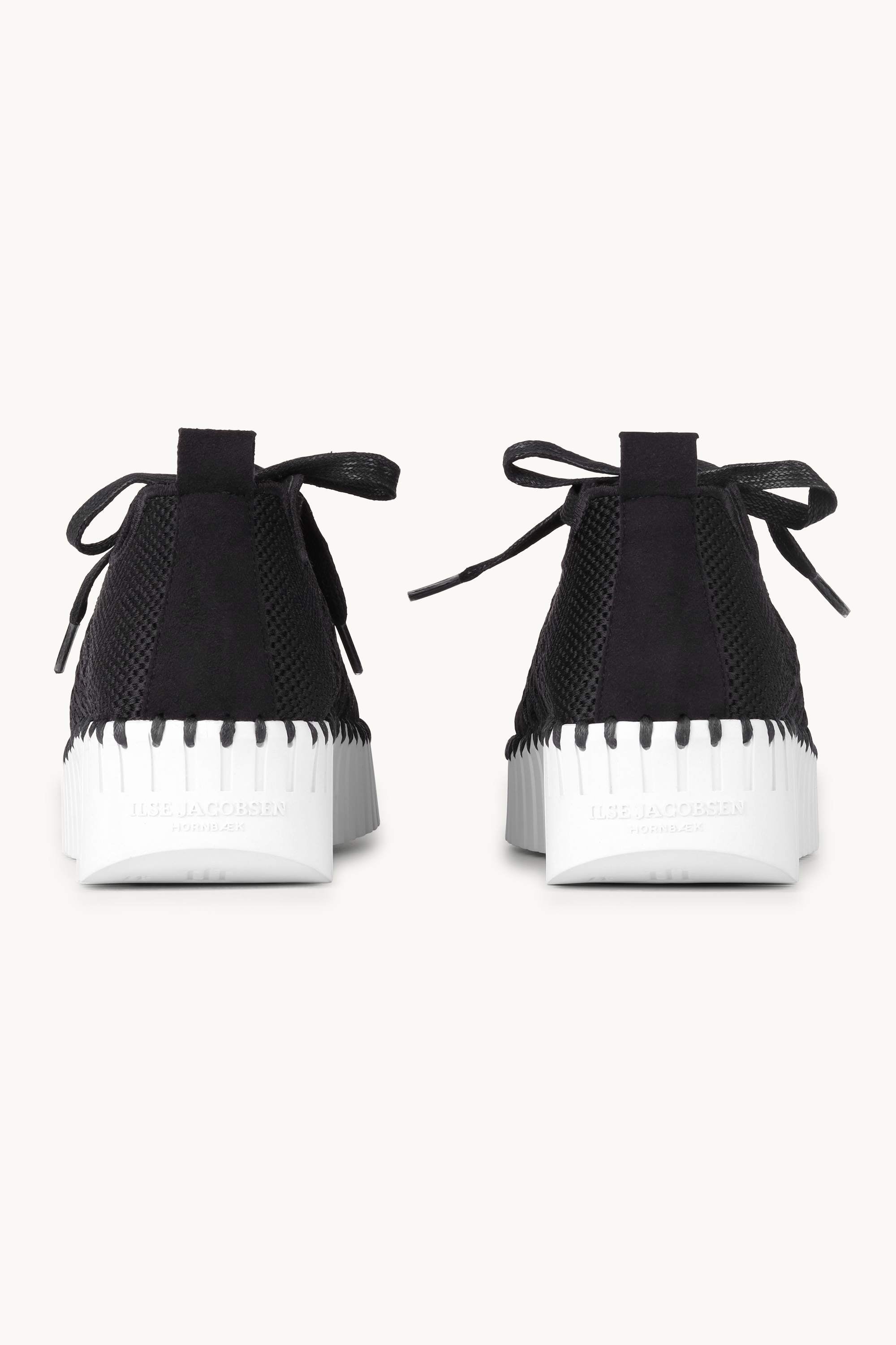 Tulip Sko Med Snørebånd - Black White