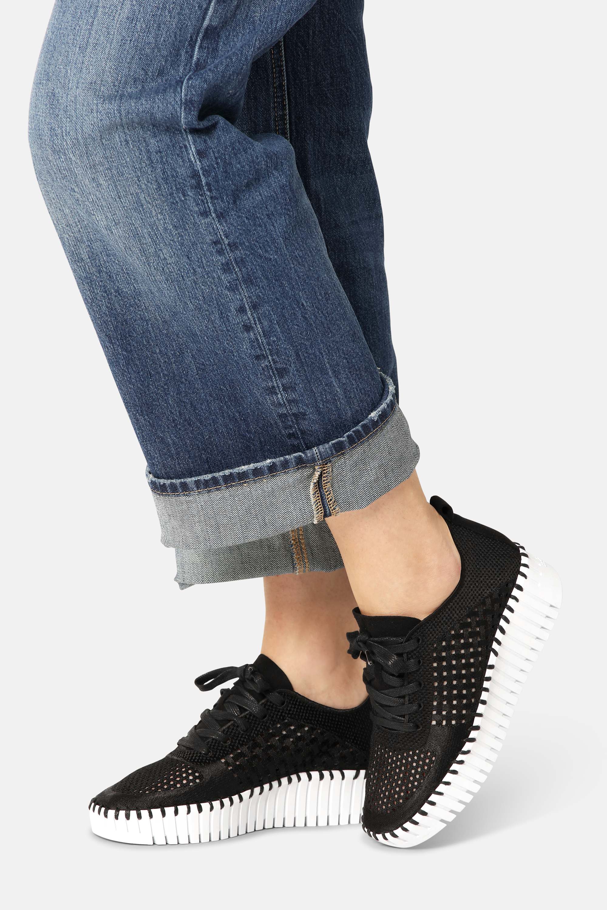 Tulip Sko Med Snørebånd - Black White