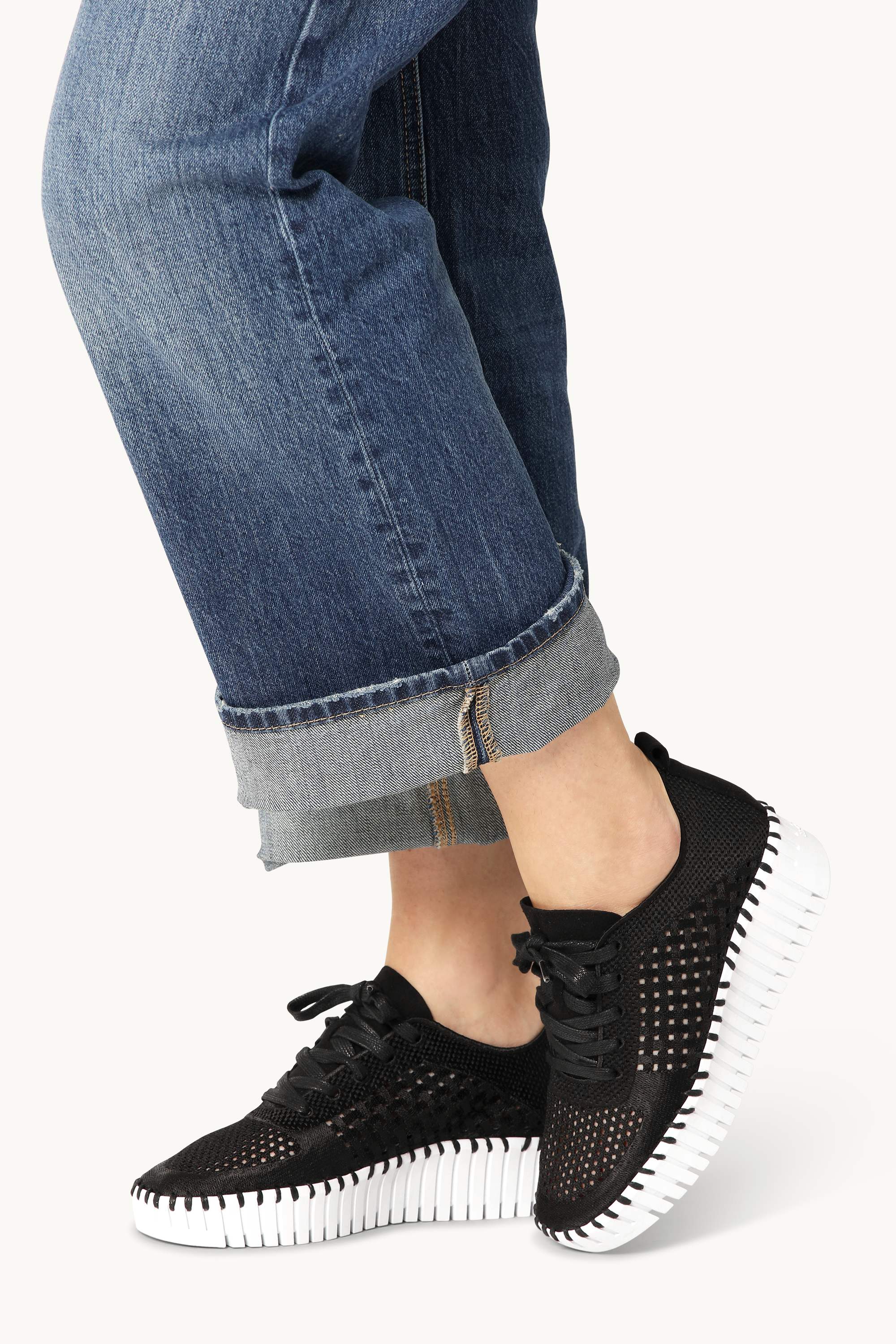 Tulip Sko Med Snørebånd - Black White