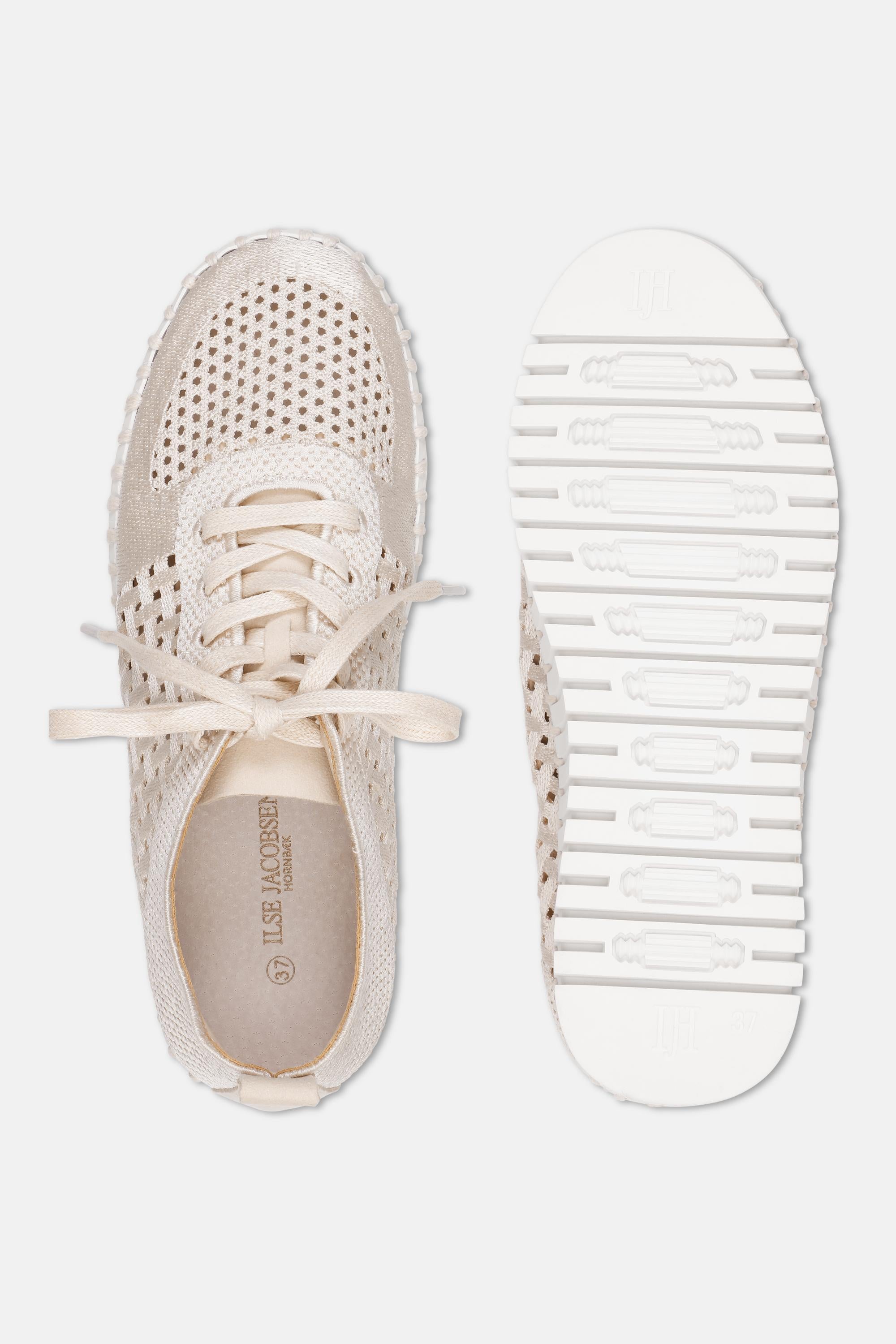 Tulip Sko Med Snørebånd - Kit White