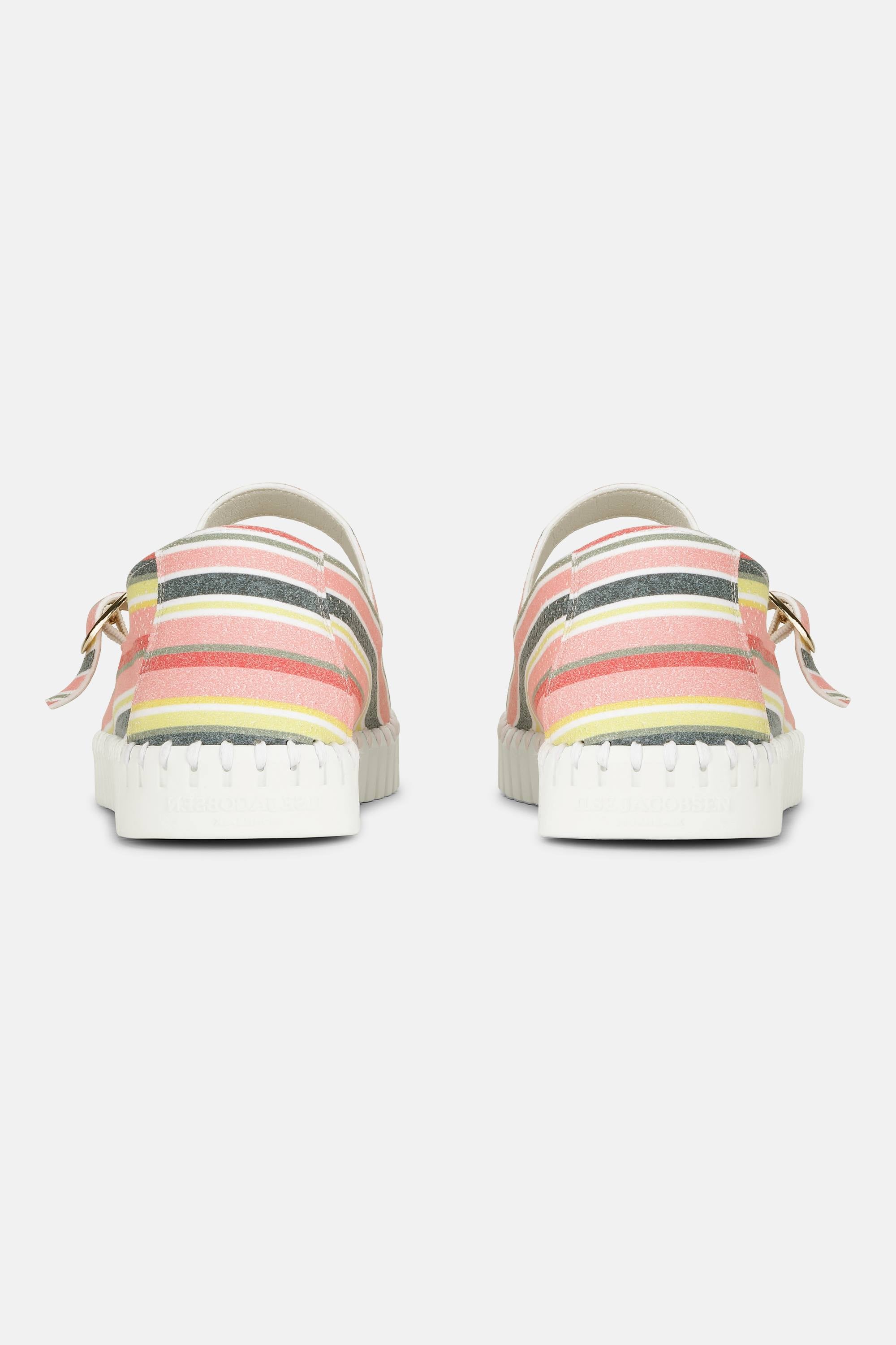 Ballerina Stribet - Peach Bud White